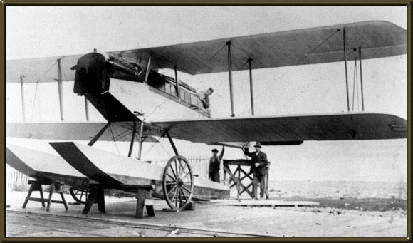 [First sealing operations, plane being fitted with skis]