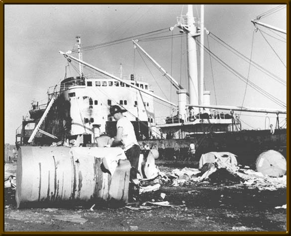 [Aftermath of the 1961 waterfront fire]