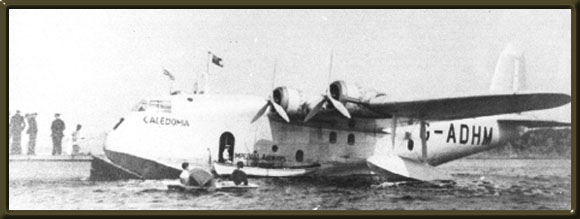 [Short Empire Class Flying Boat atBotwood - First transatlantic experimental commercial flight, July 1937]